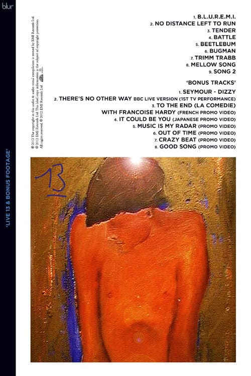Poster for Blur: Live 13 & Bonus Footage
