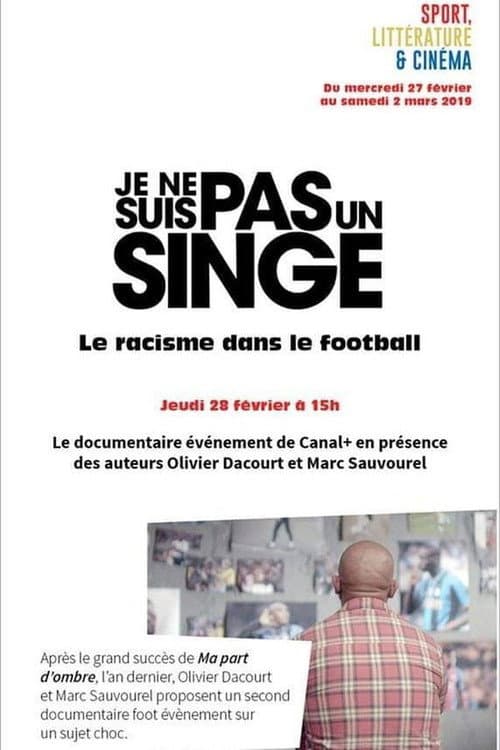 Poster for Je ne suis pas un singe