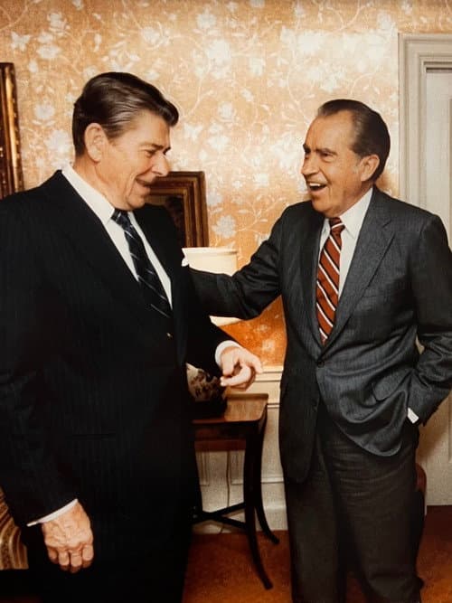 Poster for Ronald Reagan and Richard Nixon on Camera