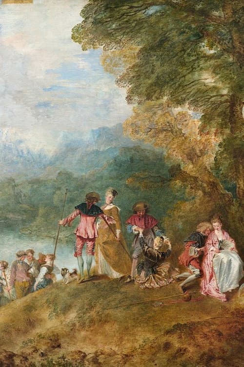 Poster for Jean Antoine Watteau « Le pèlerinage à l’île de Cythère, Les secrets de la fête galante »