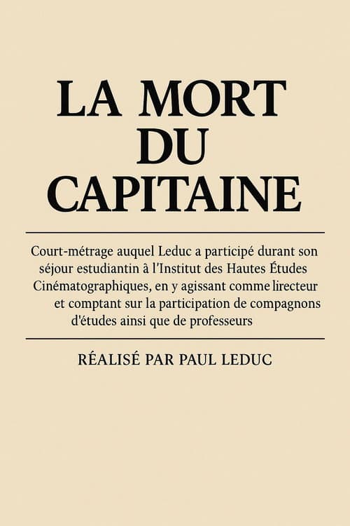 Poster for La mort du capitaine