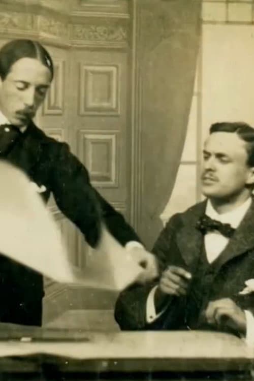 Poster for Santos Dumont Explaining His Air Ship to the Hon. C.S. Rolls