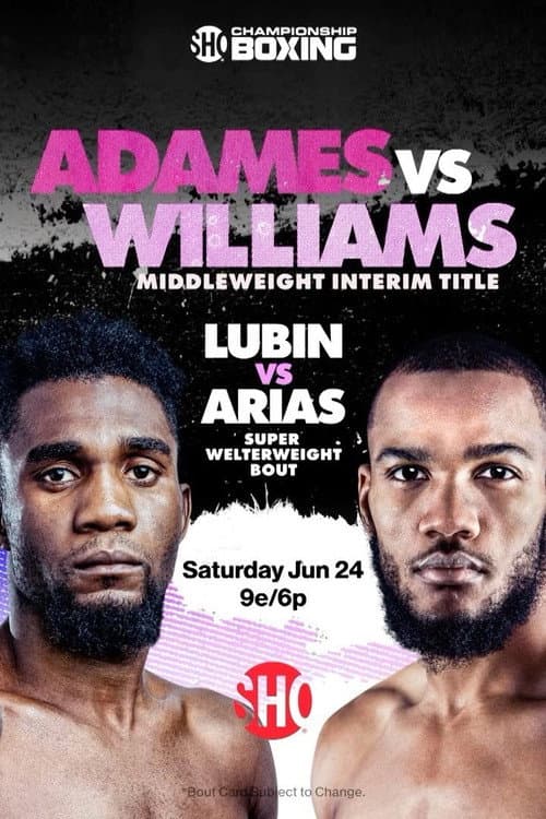 Poster for Carlos Adames vs. Julian Williams
