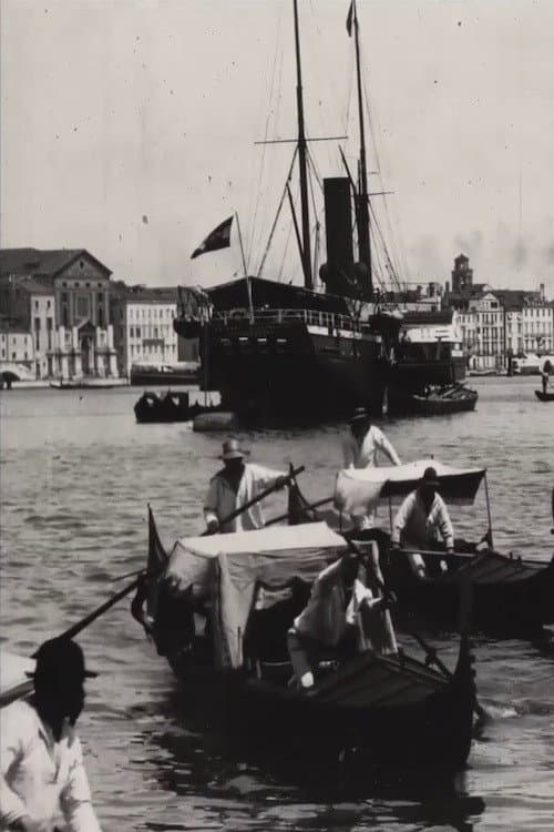 Poster for Venice, harbour scene with gondolas