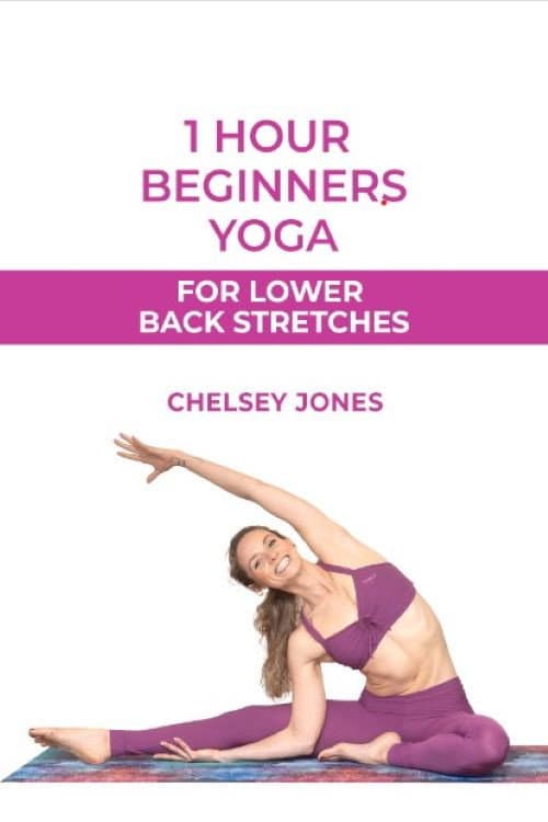 Poster for One Hour Beginners Yoga for Lower Back Stretches | with Chelsey Jones