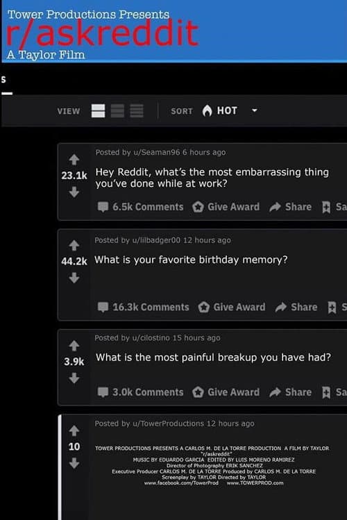 Poster for r/askreddit