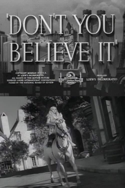 Poster for Don't You Believe It