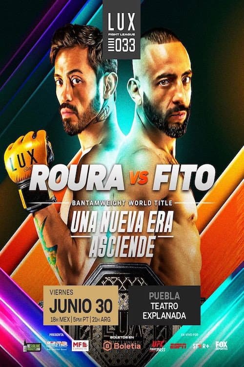 Poster for LUX Fight League 33