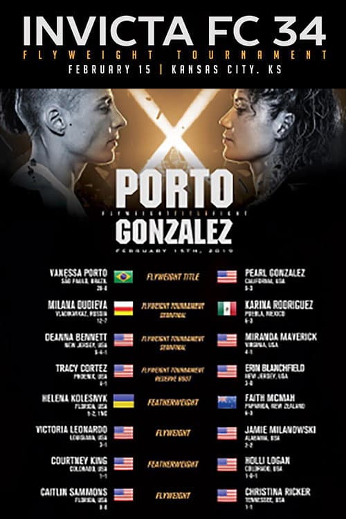 Poster for Invicta FC 34: Porto vs. Gonzalez