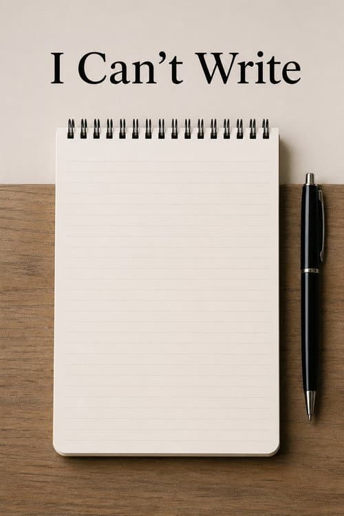 Poster for I Can't Write