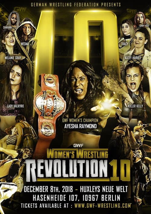 Poster for GWF. Women Wrestling Revolution 10
