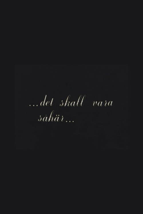 Poster for … det skall vara så här …
