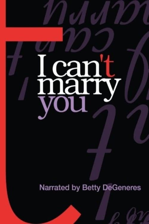 Poster for I Can't Marry You