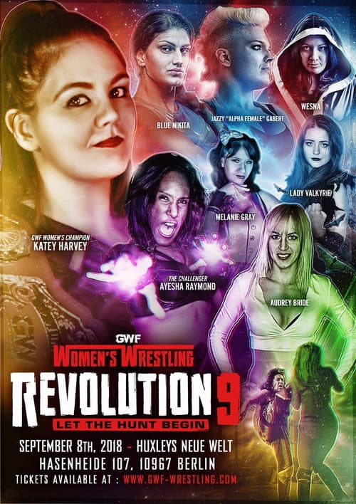 Poster for GWF Women's Wrestling Revolution 9: Let The Hunt Begin
