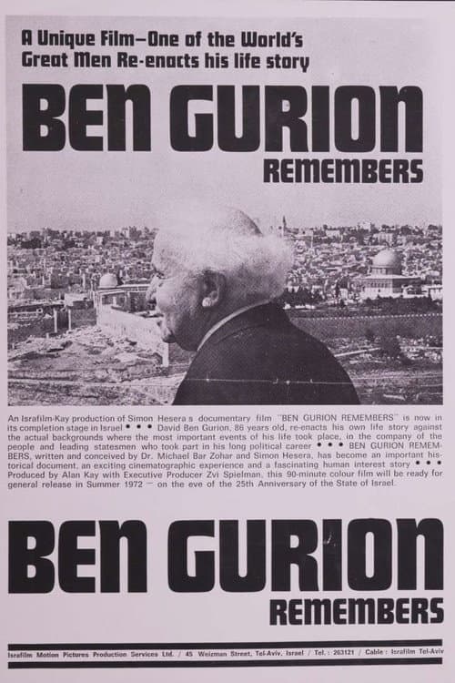 Poster for Ben Gurion Remembers