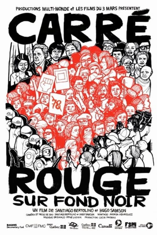 Poster for Carré rouge sur fond noir