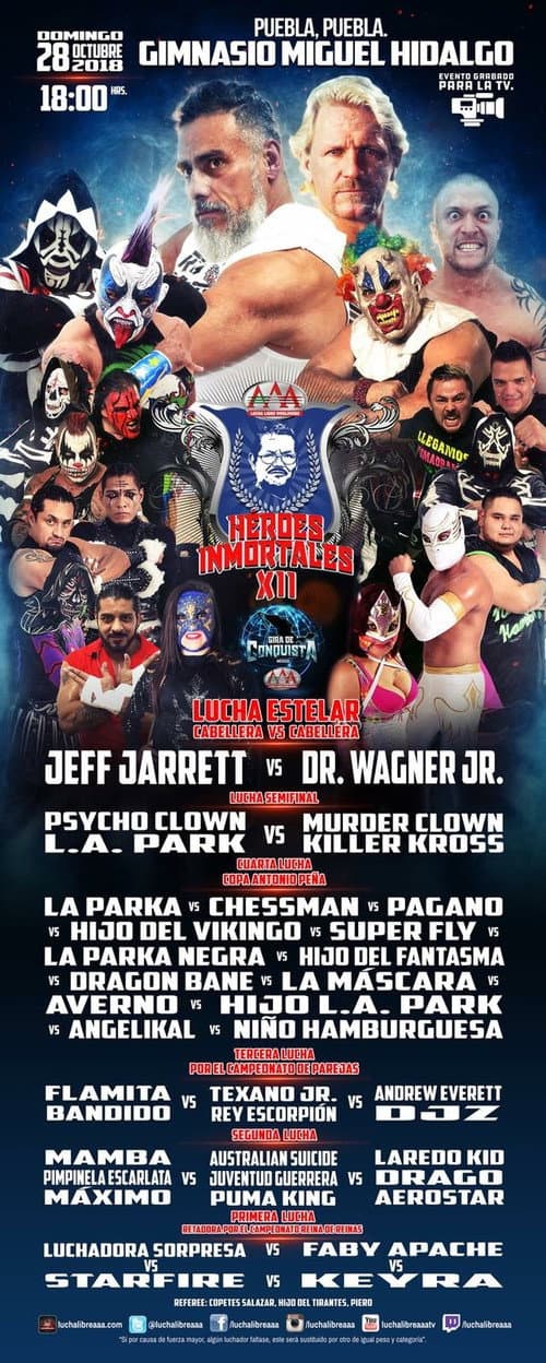 Poster for AAA Héroes Inmortales XII