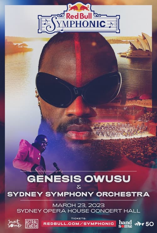 Poster for Red Bull Symphonic with Genesis Owusu and Sydney Symphony Orchestra
