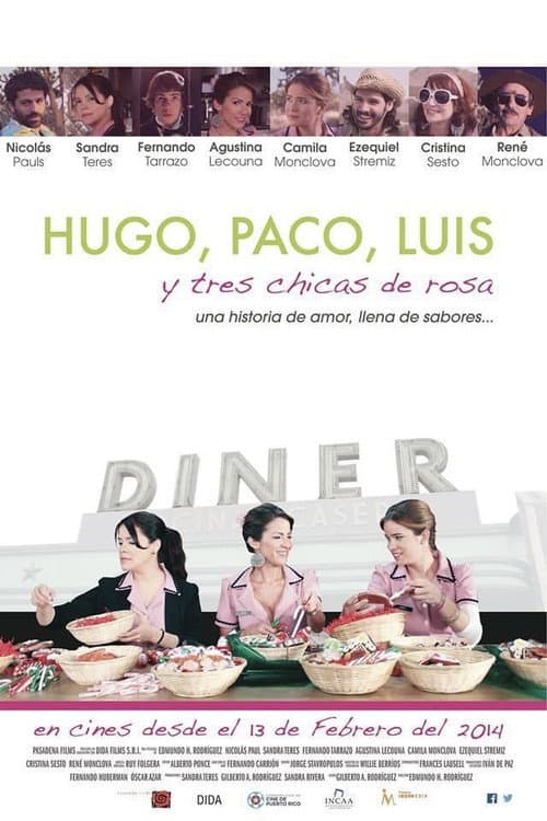 Poster for Hugo, Paco, Luis y tres chicas de rosa