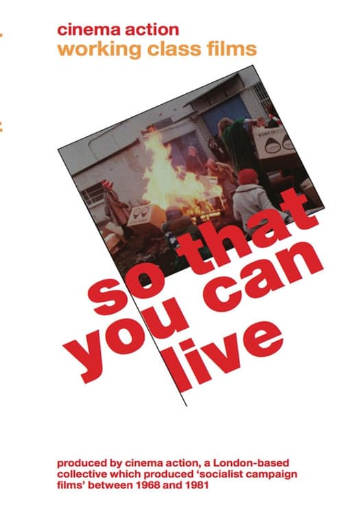 Poster for So That You Can Live