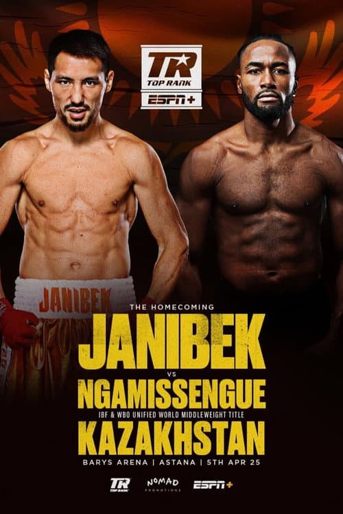 Poster for Janibek Alimkhanuly vs. Anauel Ngamissengue