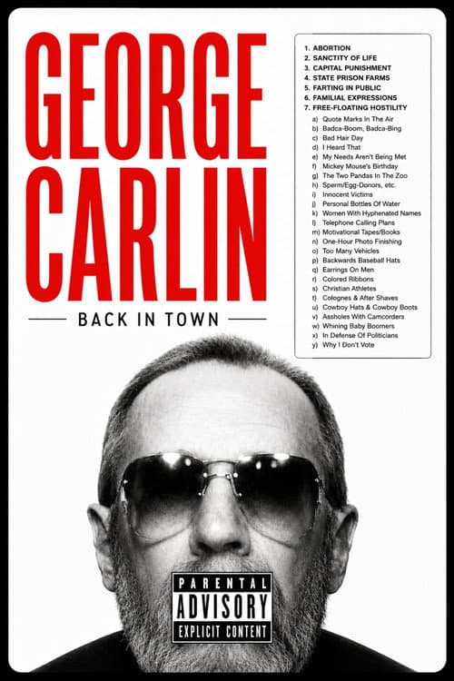 Poster for George Carlin: Back in Town