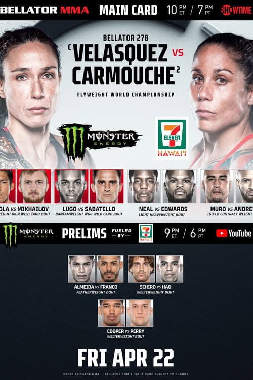 Poster for Bellator 278: Velasquez vs. Carmouche