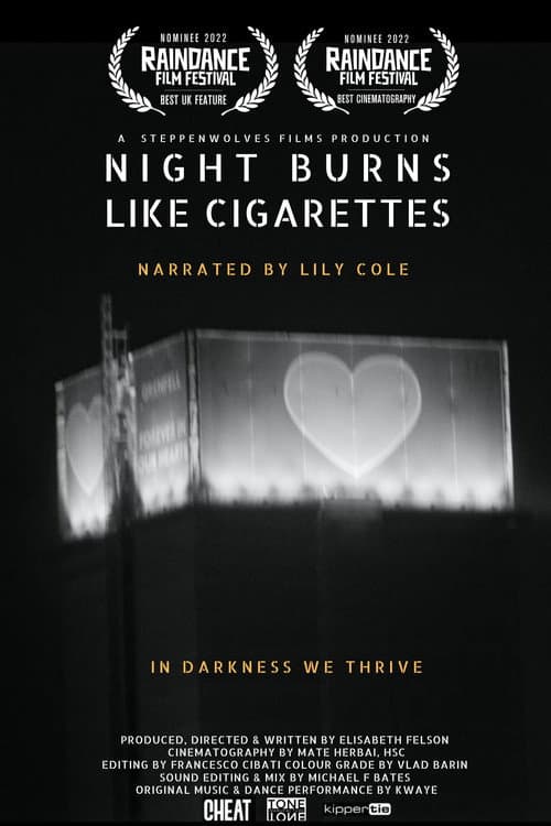 Poster for Night Burns Like Cigarettes
