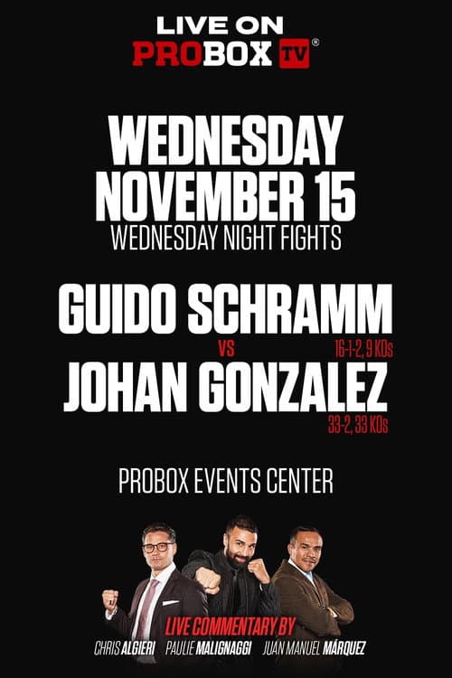 Poster for Guido Emmanuel Schramm vs. Johan Gonzalez