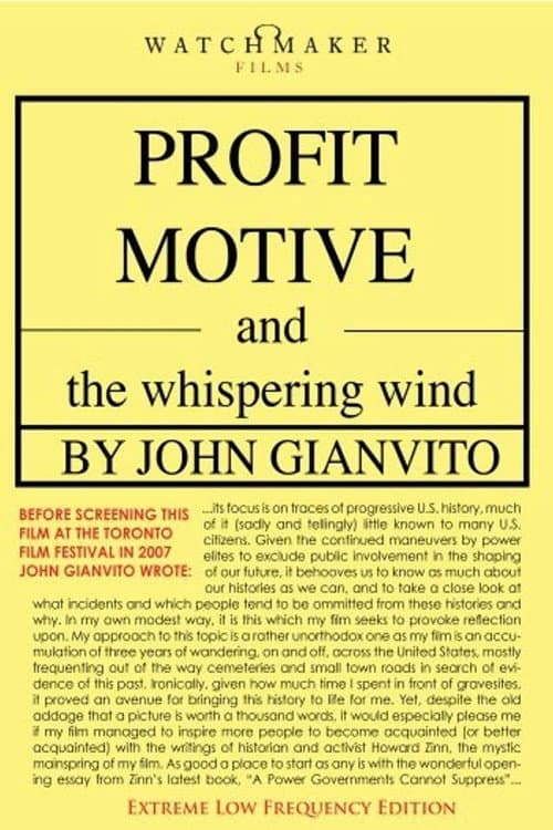 Постер до фільму «Profit Motive and the Whispering Wind»