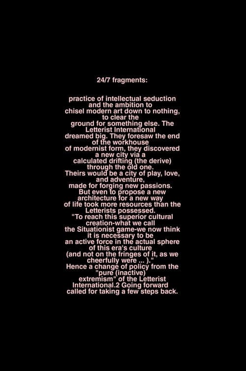 Poster for 24/7 fragments