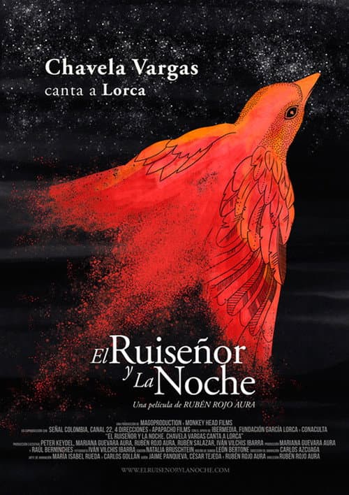 Poster for The Nightingale and the Night. Chavela Vargas sings Lorca.