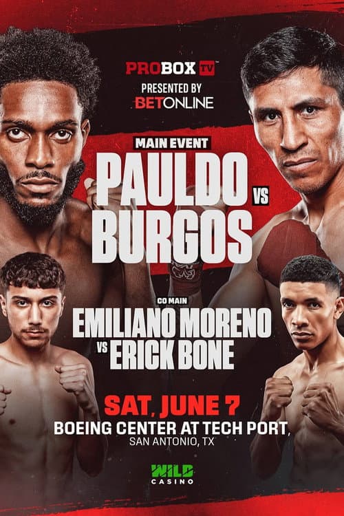 Poster for Justin Pauldo vs. Juan Carlos Burgos