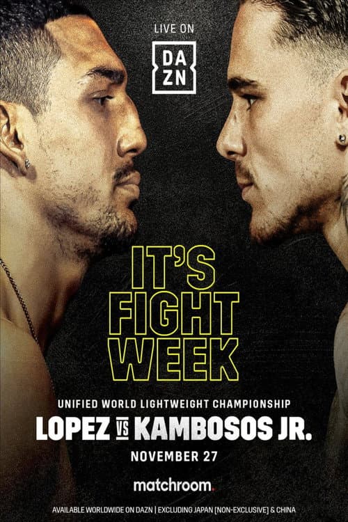Poster for Teofimo Lopez vs. George Kambosos Jr