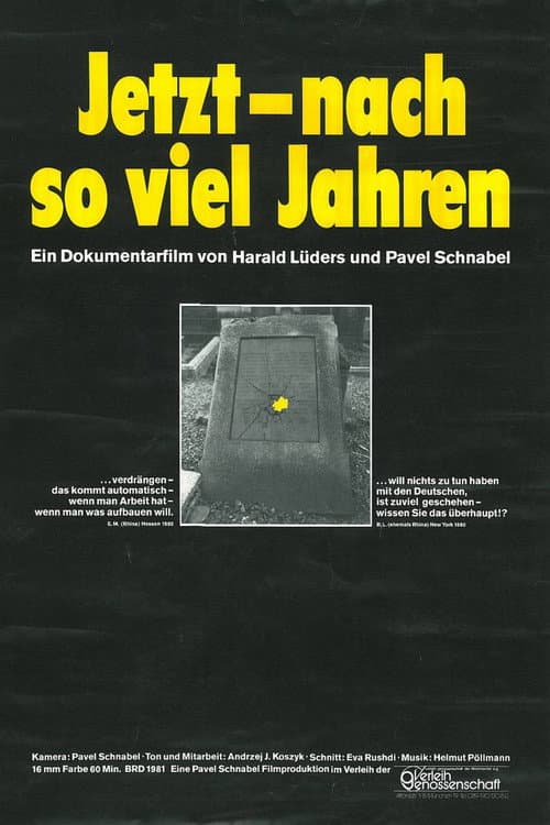 Poster for Jetzt, nach so viel’ Jahren