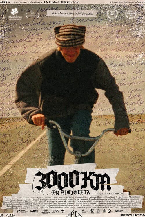 Poster for 3000 km by Bike