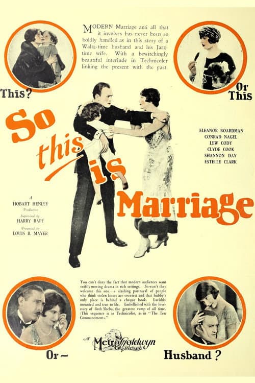 Постер до фільму «So This Is Marriage»