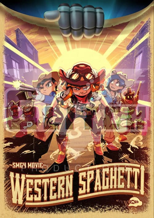 Poster for SMG4 Movie: WESTERN SPAGHETTI