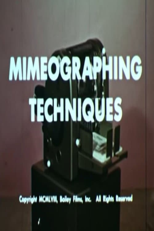 Poster for Mimeographing Techniques