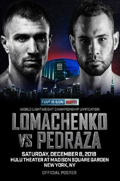 Poster for Vasyl Lomachenko vs. Jose Pedraza