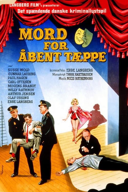 Постер до фільму «Mord for åbent tæppe»