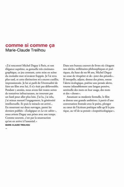 Poster for Comme si, comme ça
