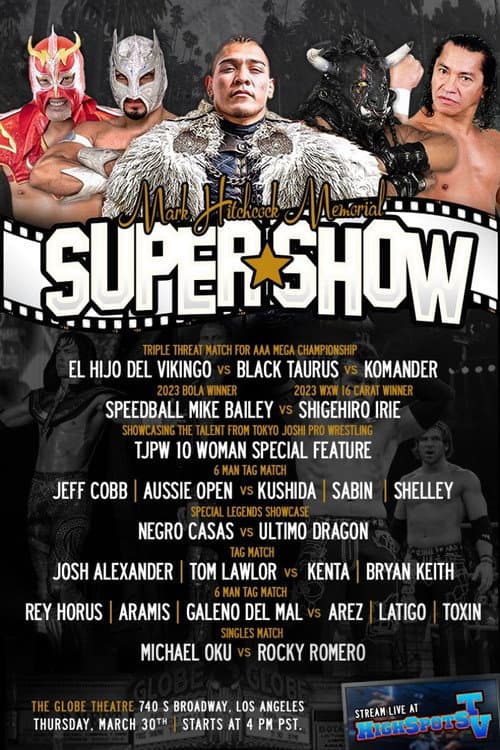 Poster for Mark Hitchcock Memorial Wrestlecon Supershow 2023