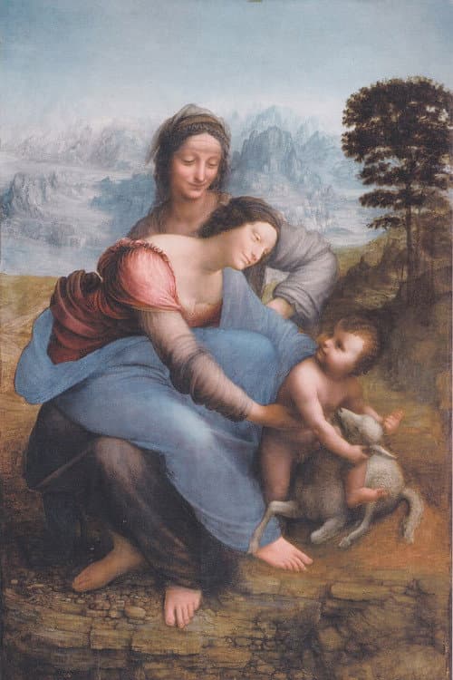 Poster for Léonard de Vinci « Le sourire et l’entrelacs, La Vierge, l’enfant Jésus et Sainte Anne »