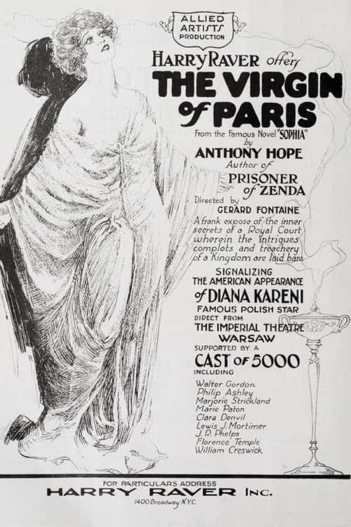 Poster for Sophy of Kravonia; or, The Virgin of Paris