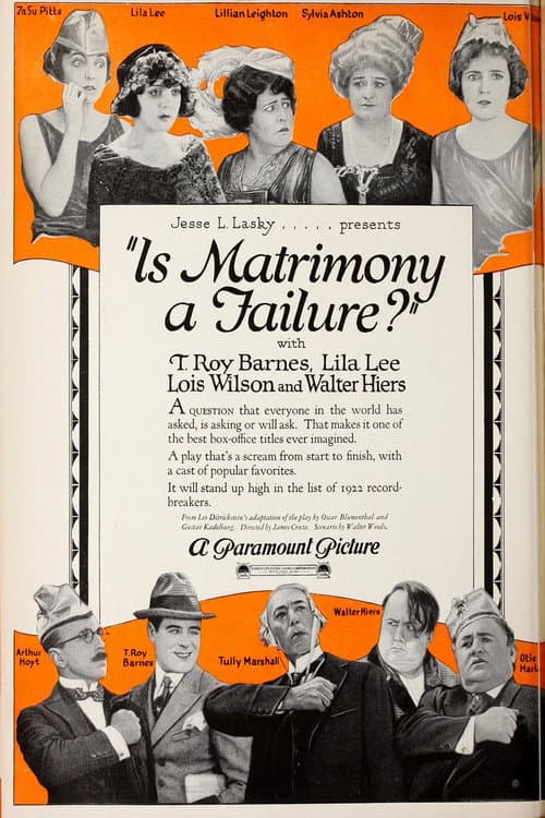 Poster for Is Matrimony a Failure?