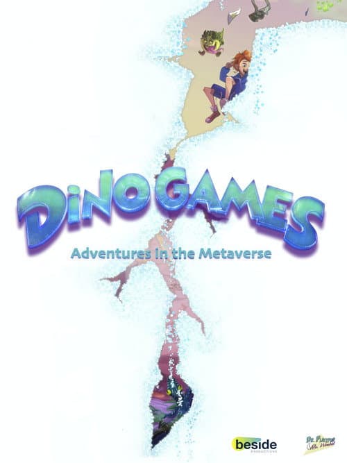 Poster for DinoGames. Adventures in the Metaverse