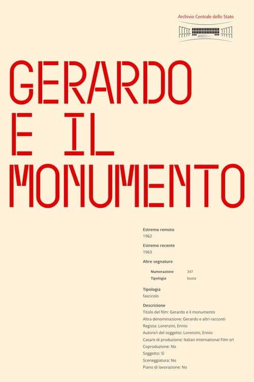 Poster for Gerardo E Il Monumento