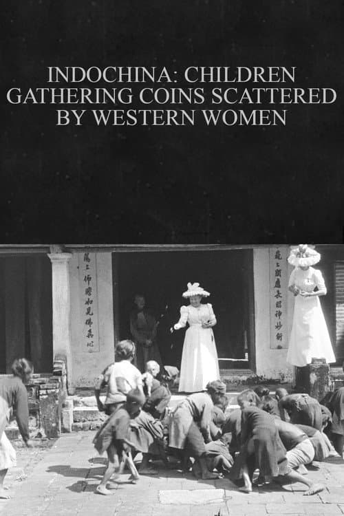 Poster for Indochina: Children Gathering Coins Scattered by Western Women