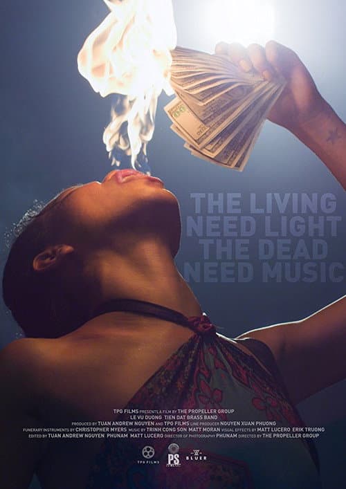 Poster for The Living Need Light, the Dead Need Music